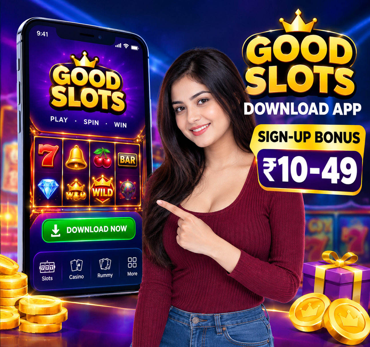 Good Slots Download App | Good Slots & Sing-up Bonus ₹10-49